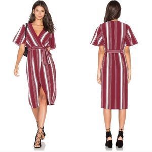 Lovers + Friends Cranberry Striped Dress